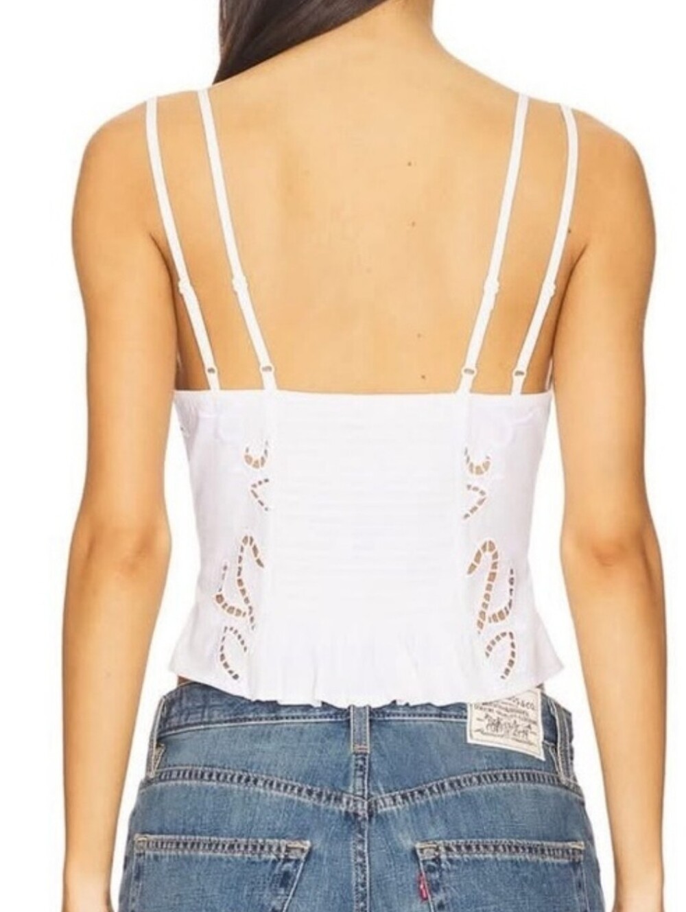 NWT Free People Sweet Sammie Eyelet Cropped Top. XL - Picture 3 of 9